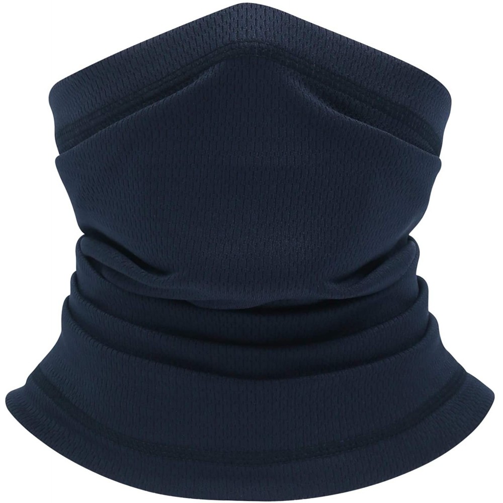 Balaclavas Summer Neck Gaiter Face Scarf/Neck Cover/Face Cover for Running Hiking Cycling - Dark Blue - CJ18YYZM3ZA $11.26