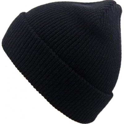 Skullies & Beanies Slouchy Beanie Hats Winter Knitted Caps Soft Warm Ski Hat Unisex - Black - CW186ZYOHZD $7.72