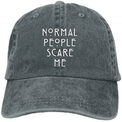 Baseball Caps Men Women Classic Denim Normal People Scare Me Adjustable Baseball Cap Dad Hat Low Profile Perfect for Outdoor ...