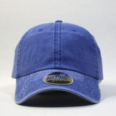 Baseball Caps Vintage Washed Cotton Twill Adjustable Dad Hat Baseball Cap - 1 - CK12KP99GJD $15.38