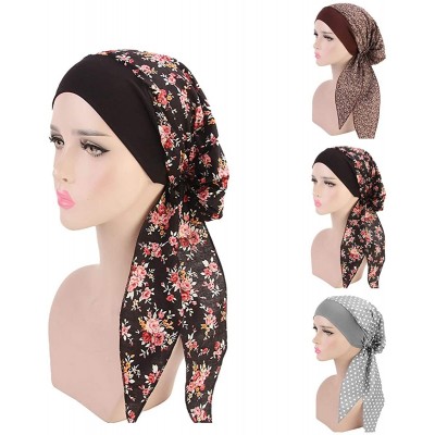 Skullies & Beanies Scarves Pre Tied Headwear Bandana Headwraps - A-3 Pack - CP18QR56DOC $21.70