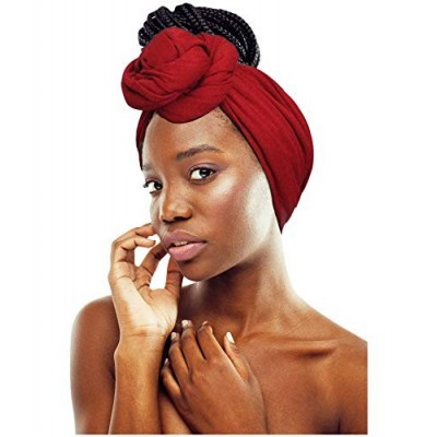 Headbands Women' Soft Stretch Headband Long HeadWrap Scarf Turban Tie (Red) - Red - CH18EX5EX32 $12.22