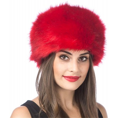 Bomber Hats Women Men Winter Fur Cossack Cap Thick Russian Hat Warm Soft Earmuff - H1-red - C218HXEWWOD $14.10