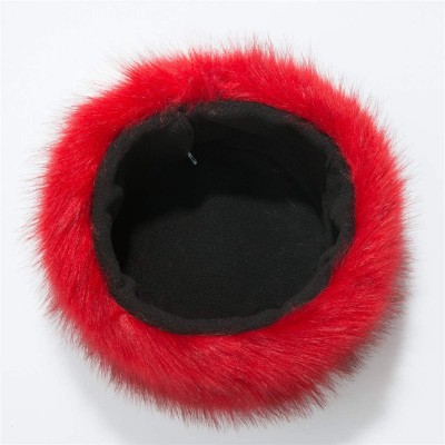 Bomber Hats Women Men Winter Fur Cossack Cap Thick Russian Hat Warm Soft Earmuff - H1-red - C218HXEWWOD $14.10