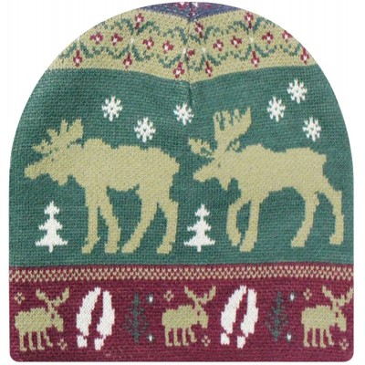 Skullies & Beanies Animal Knit Beanie - Moose Beanie - CI12N6KKN3F $12.39