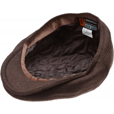 Newsboy Caps Men's Premium 100% Melton Wool 5 Panels Ivy Hat with Socks. - Darkbrown - CR12I5FC8LH $17.25