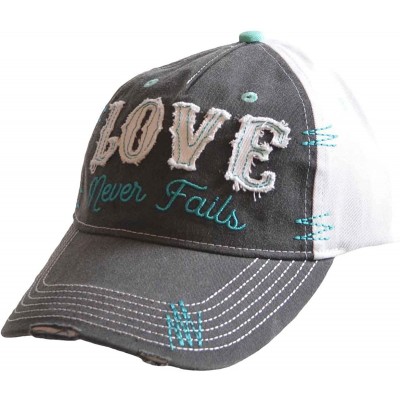 Baseball Caps Cherished Girl Women's Love Never Fails Hat - Blue - CO17Y2CEUQA $22.33