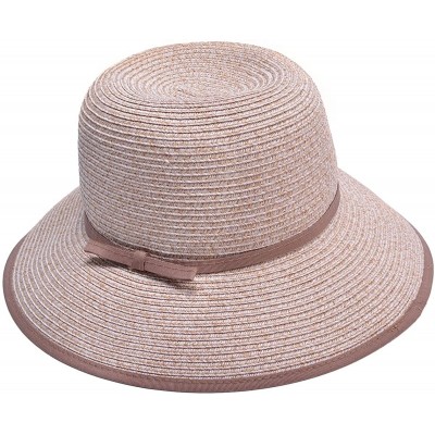 Bucket Hats Womens Straw Woven Summer Bucket Sun Hat A418 (Khaki) - CW17YENR2QT $16.45