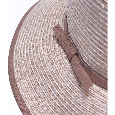 Bucket Hats Womens Straw Woven Summer Bucket Sun Hat A418 (Khaki) - CW17YENR2QT $16.45