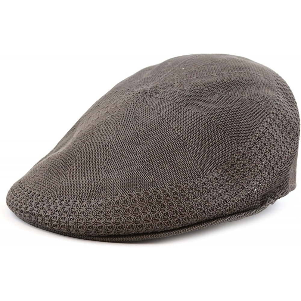 Newsboy Caps 1100 Classic Mesh Newsboy Ivy Hat - Dark Grey - CQ12HBHN92H $8.52