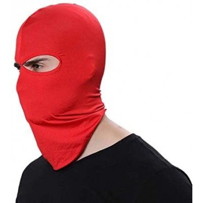 Balaclavas Windproof Full Balaclava Face Mask/Ultra-Thin Neck Gaiter Ski Hood Outdoor Sports Cycling Hat - Red - CF11M8JUIC3 ...