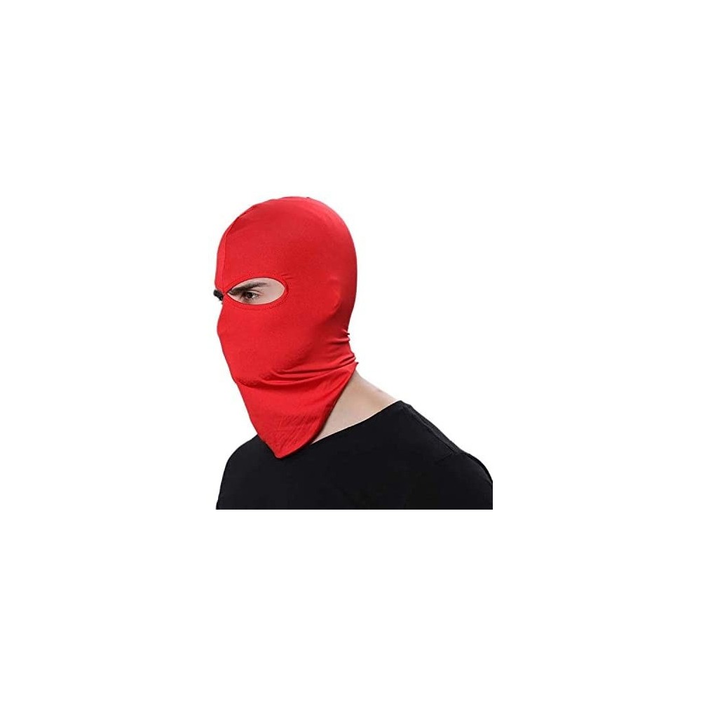 Balaclavas Windproof Full Balaclava Face Mask/Ultra-Thin Neck Gaiter Ski Hood Outdoor Sports Cycling Hat - Red - CF11M8JUIC3 ...