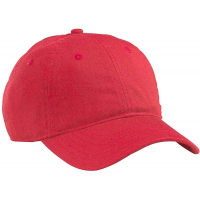 Baseball Caps 100% Organic Cotton Twill Adjustable Baseball Hat - Red - CZ11CCX7OU9 $10.03