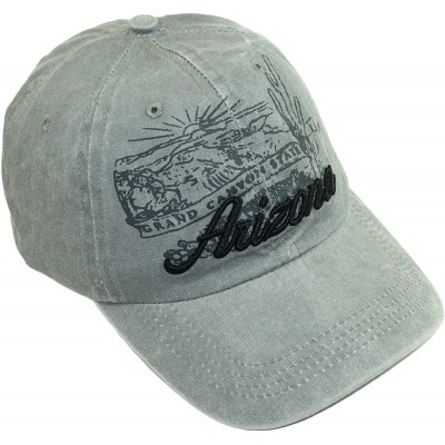 Baseball Caps USA City Embroidered Hat Adjustable Landscape Cotton Baseball Cap - Arizona-gray - CH18EIZZD3S $12.53