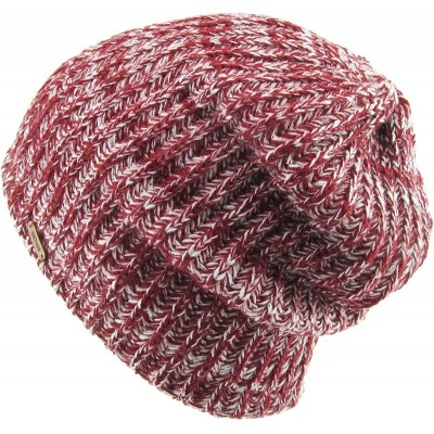 Skullies & Beanies Super Warm Slouchy Fleeced Long Beanie Warm Fur Lined Winter Knit Hat Thick Skull Cap - CH18GL6HD0Z $11.25