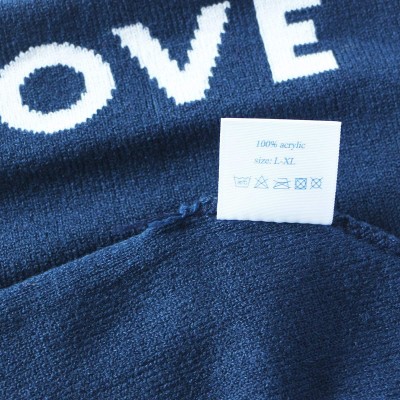 Skullies & Beanies Cuffed Winter Beanie Hat Jacquard Love for Women and Men Multi-Colors - Navy - C018K2T0QTU $22.22