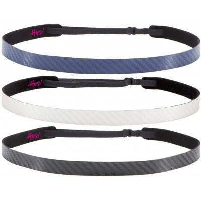 Headbands Women's Adjustable NO Slip Skinny Tech Sport Headband Multi Packs - Black/White/Navy 3pk - CK185ARL924 $13.38