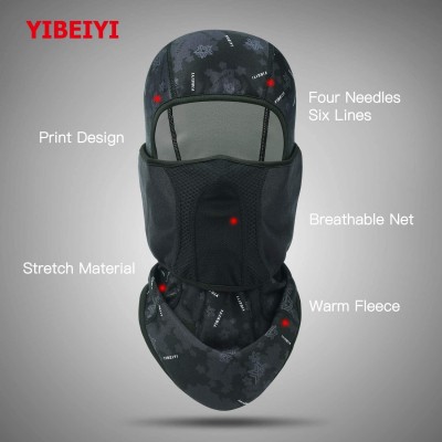 Balaclavas Cold Weather Face Mask Motorcycle - Black - CI18XQ0S9R4 $17.06