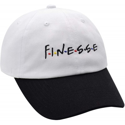 Baseball Caps Dad Hat Finesse Friends Letters Embroidered Baseball Cap Adjustable Strapback Unisex - Finesse-black White - CH...