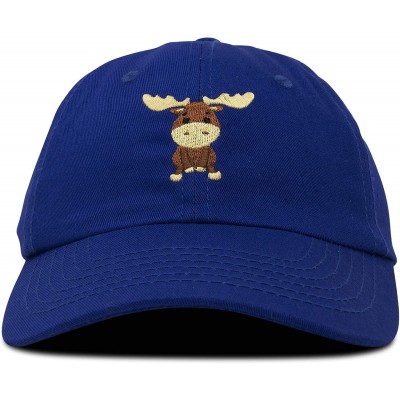 Baseball Caps Cute Moose Hat Baseball Cap - Royal Blue - CA18LZ70AGQ $12.52