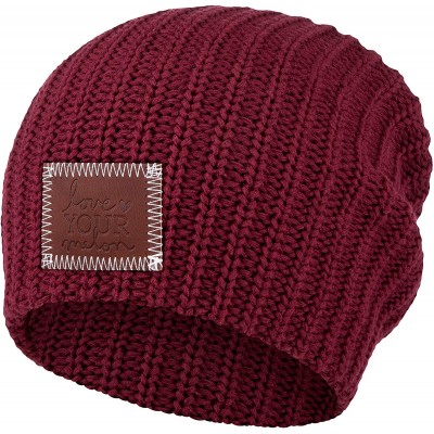 Skullies & Beanies Beanie - Burgundy - C318D75TO7W $21.18