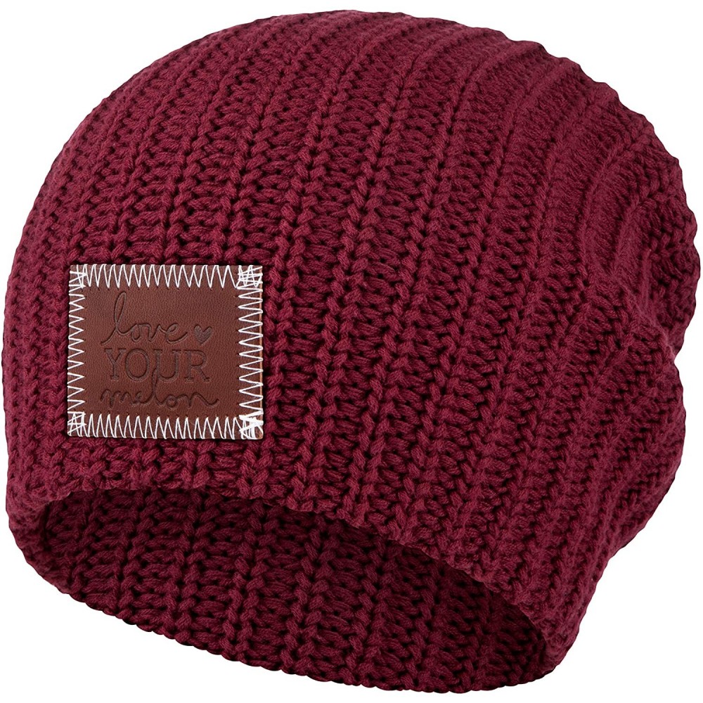 Skullies & Beanies Beanie - Burgundy - C318D75TO7W $21.18