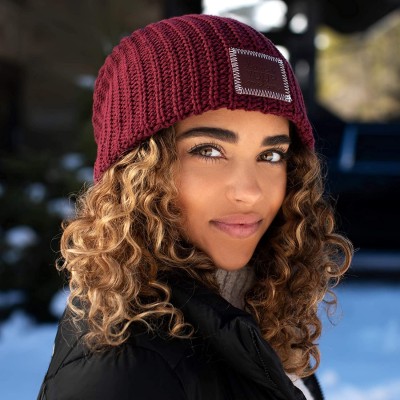 Skullies & Beanies Beanie - Burgundy - C318D75TO7W $21.18