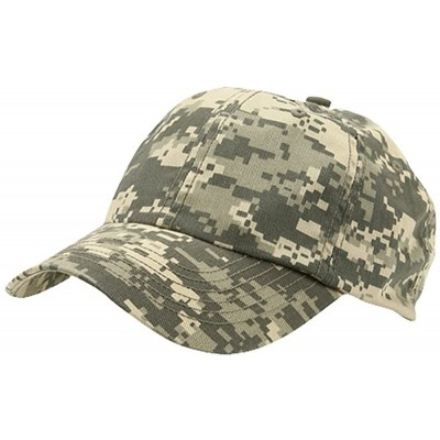 Baseball Caps Enzyme Washed Camo Cap - Digital Camo - C518EG56GHY $13.76