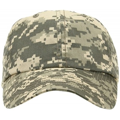 Baseball Caps Enzyme Washed Camo Cap - Digital Camo - C518EG56GHY $13.76