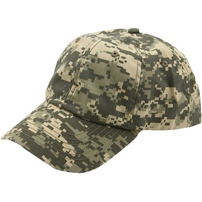 Baseball Caps Enzyme Washed Camo Cap - Digital Camo - C518EG56GHY $13.76