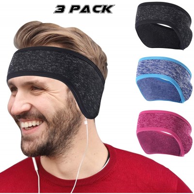 Cold Weather Headbands Thermal Ear Warmer Cover Headband Headwrap Sports Fleece Earmuffs - Black- Blue- Rose - C218INZQLH9 $1...
