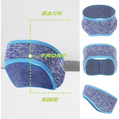 Cold Weather Headbands Thermal Ear Warmer Cover Headband Headwrap Sports Fleece Earmuffs - Black- Blue- Rose - C218INZQLH9 $1...