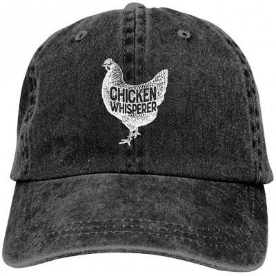 Baseball Caps Funny Farm Farmer Chicken Unisex Vintage Adjustable Cotton Baseball Cap Denim Dad Hat Cowboy Hat - Black - CW18...