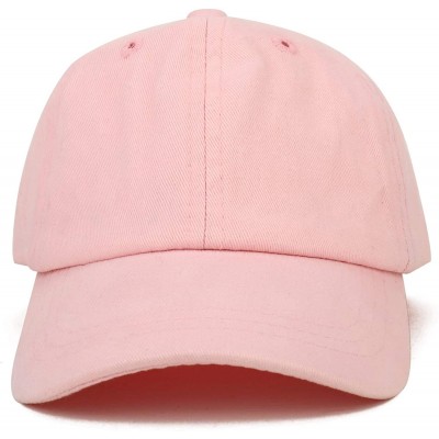 Baseball Caps Infant Size Unstructured Pigment Dyed Washed Baseball Cap - Pink - CB18I587W8I $13.70