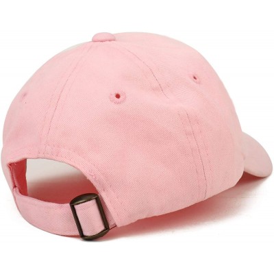 Baseball Caps Infant Size Unstructured Pigment Dyed Washed Baseball Cap - Pink - CB18I587W8I $13.70