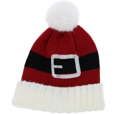 Skullies & Beanies Women's Christmas Beanies Hat - Classic Santa Suit - CB1887HMDE6 $18.34