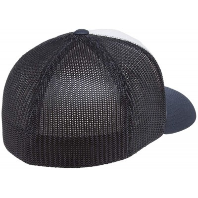 Baseball Caps Flexfit Trucker Hat for Men and Women - Breathable Mesh- Stretch Flex Fit Ballcap w/Hat Liner - Navy/White/Navy...