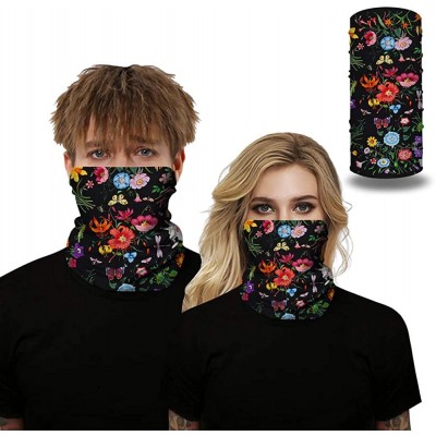 Balaclavas 4Pcs Bandanas Face Mask Seamless Neck Gaiter Scarf Mask Tube Headwear Balaclava for Men Women Outdoors Sports - C2...