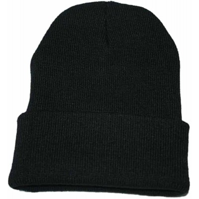 Newsboy Caps Unisex Classic Knit Beanie Women Men Winter Leopard Hat Adult Soft & Cozy Cute Beanies Cap - Black C - CG192R648...