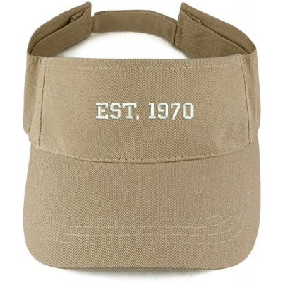 Visors EST 1970 Embroidered - 50th Birthday Gift Summer Adjustable Visor - CT182XNWE5G $13.43