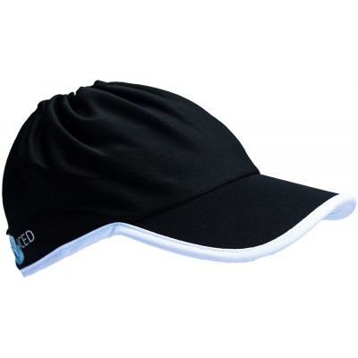 Baseball Caps Cooling Hat For Ice - Black With White Trim - CM12FOSOUQJ $33.02