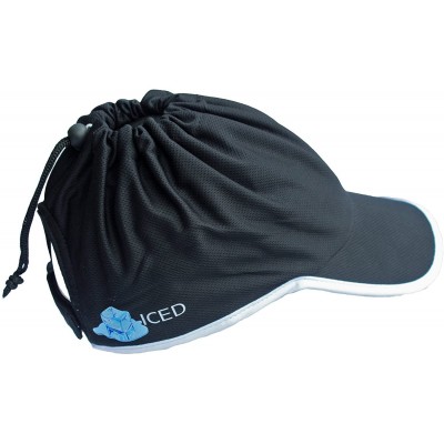 Baseball Caps Cooling Hat For Ice - Black With White Trim - CM12FOSOUQJ $33.02