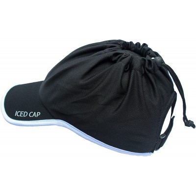 Baseball Caps Cooling Hat For Ice - Black With White Trim - CM12FOSOUQJ $33.02