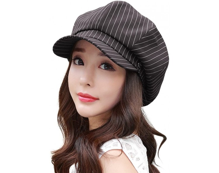 Womens Newsboy Cabbie Painter Cap - Poofy in Back 56-58CM - 89333_black ...