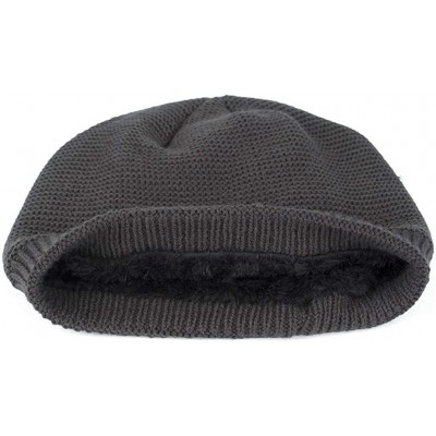 Skullies & Beanies Beanie Hat for Men Women Winter Warm Knit Slouchy Thick Skull Cap Casual Down Headgear Earmuffs Hat - CS18...