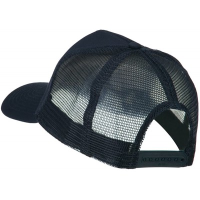 Baseball Caps Korea Veteran Military Patched Mesh Back Cap - Navy - CG11MJ40AOR $16.43