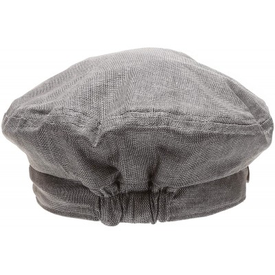 Newsboy Caps Women's Summer Linen Greek Fisherman's Sailor Newsboy Hats with Comfort Elastic Back - Charcoal - C718OXYANH6 $1...