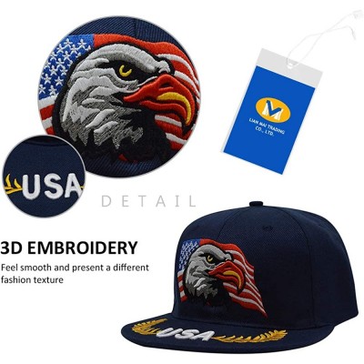 Baseball Caps 3D Embroidery Dad Hat Patriotic Eagle American Flag Adjustable Baseball Cap Classic Strapback Cap - CB18QZOTQT3...