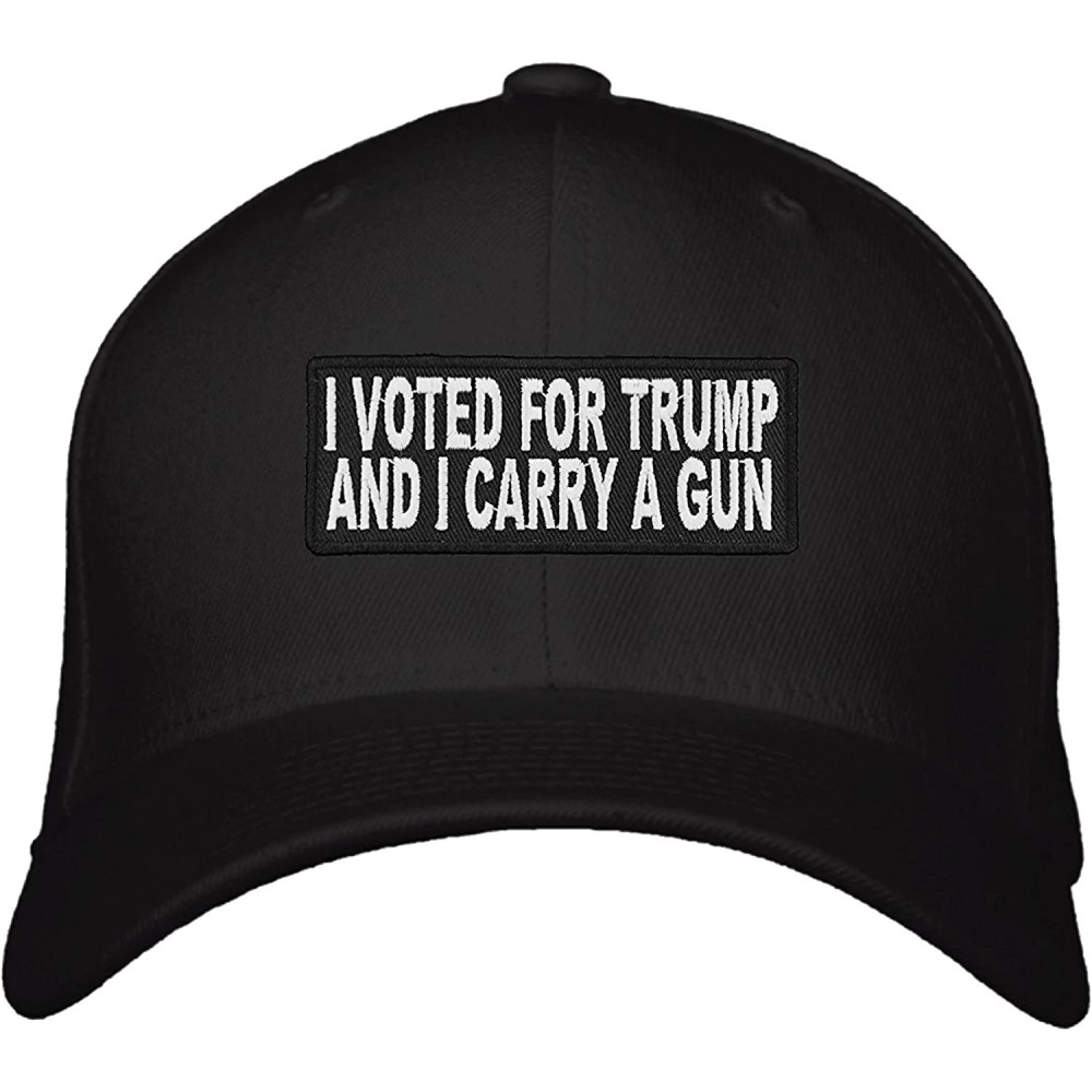 Baseball Caps A Gun Hat - Mens Adjustable Cap - Black - CK18GT47ZLE $18.78