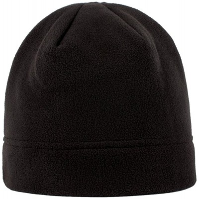 Skullies & Beanies Beanie for Men - Super Soft Insulated Fleece Beanie Hat - Black - CZ12J6ZDH01 $10.64